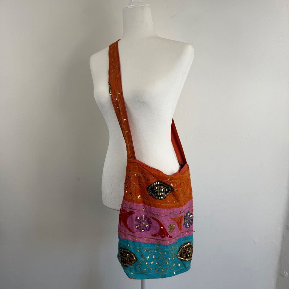 Handmade Patchwork Embroidered Crossbody Bag Indian Boho Festival Hippie Gypsy